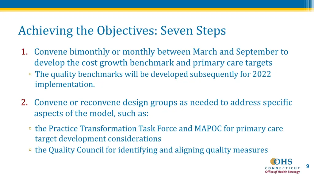 achieving the objectives seven steps