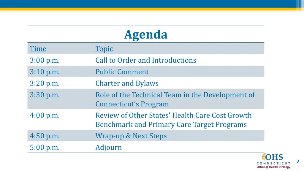 agenda