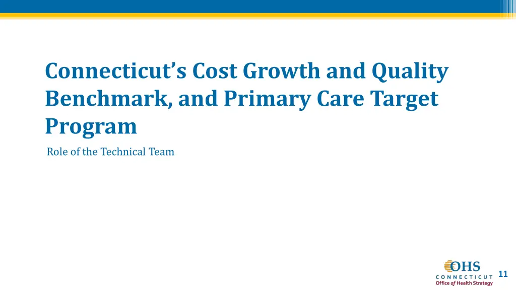 connecticut s cost growth and quality benchmark