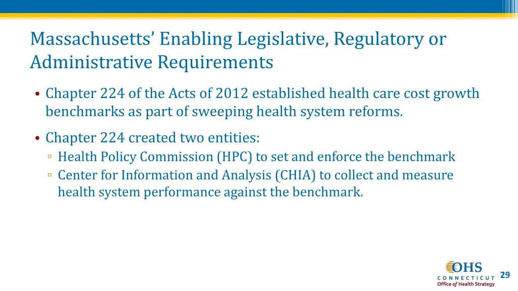 massachusetts enabling legislative regulatory