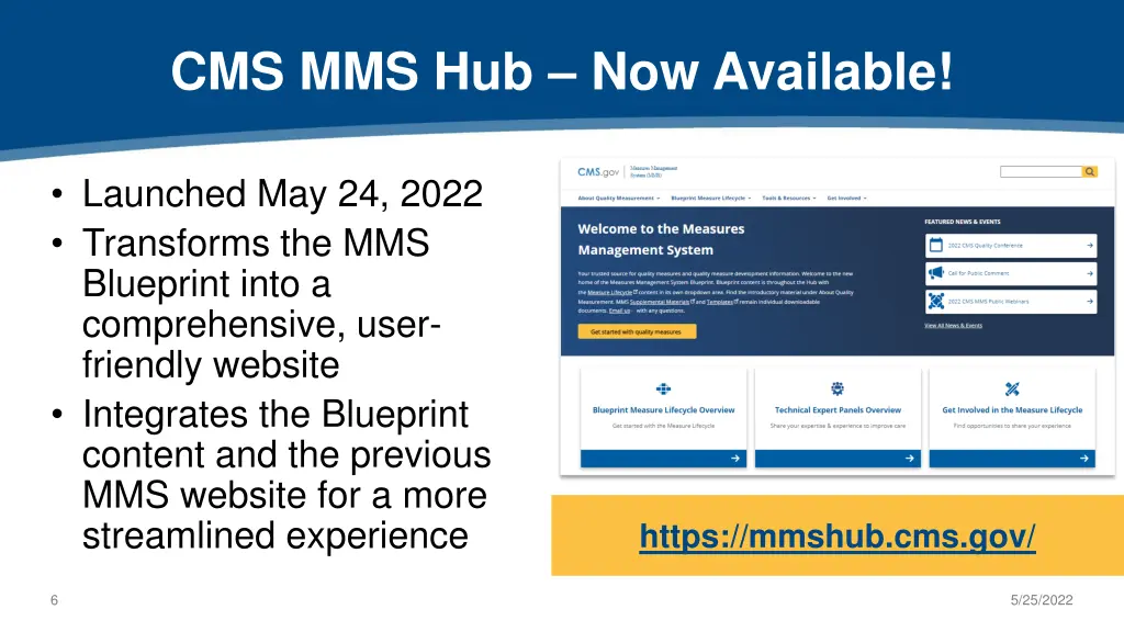cms mms hub now available