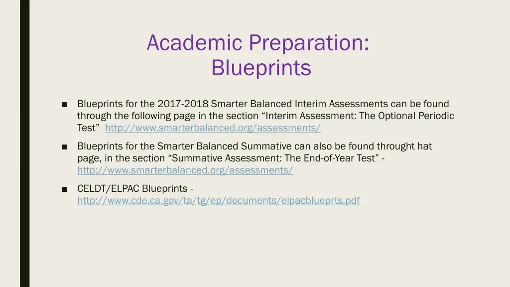 academic preparation blueprints