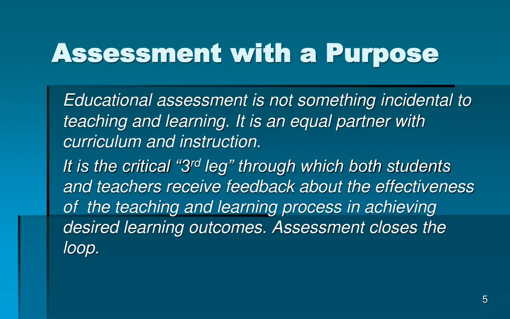 assessment with a purpose assessment with