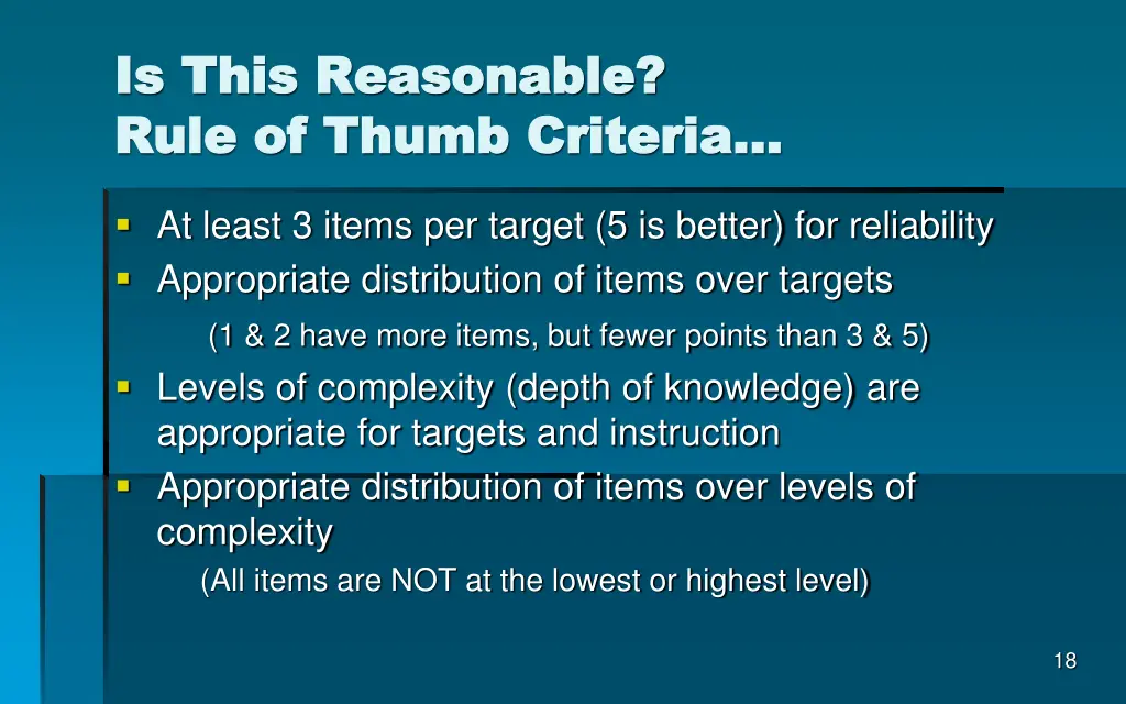 is this reasonable is this reasonable rule
