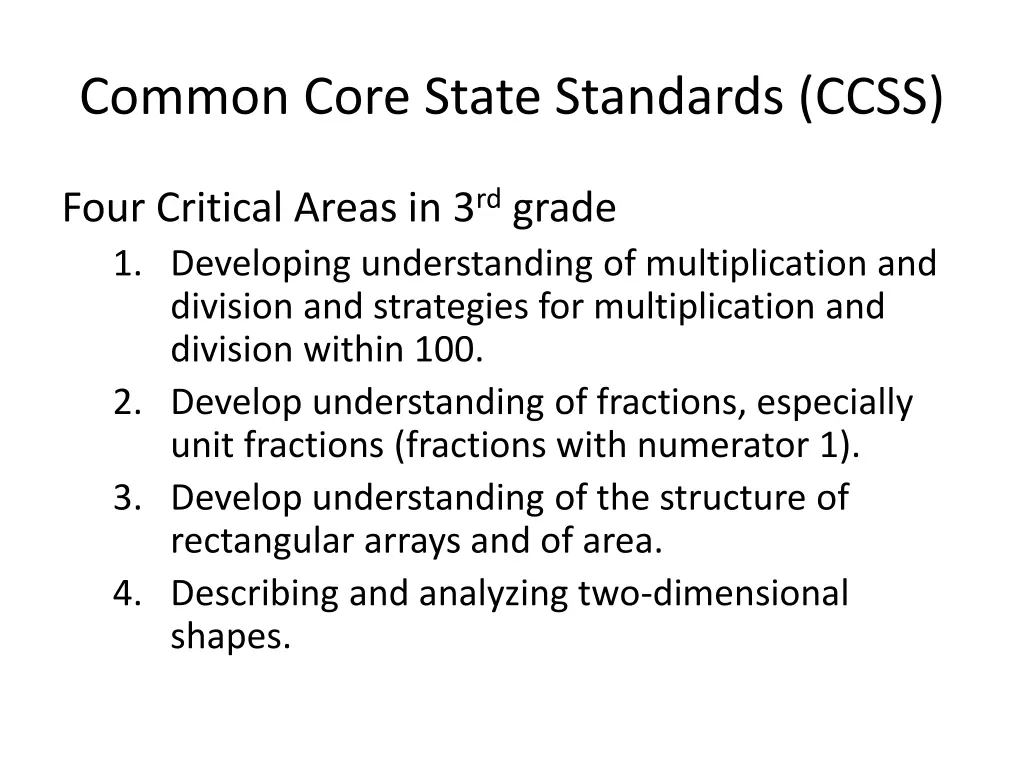 common core state standards ccss