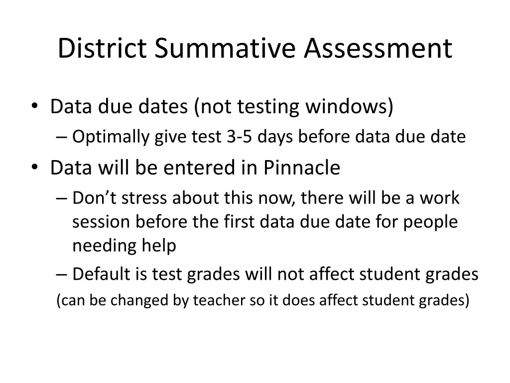 district summative assessment