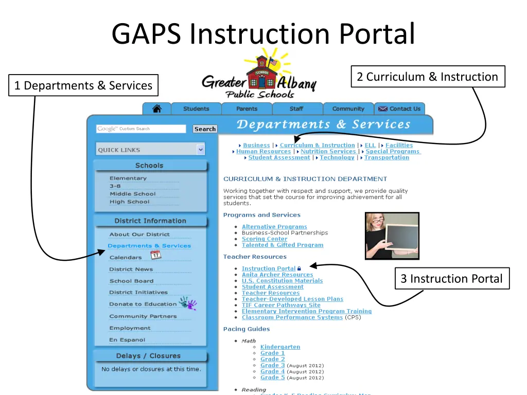 gaps instruction portal
