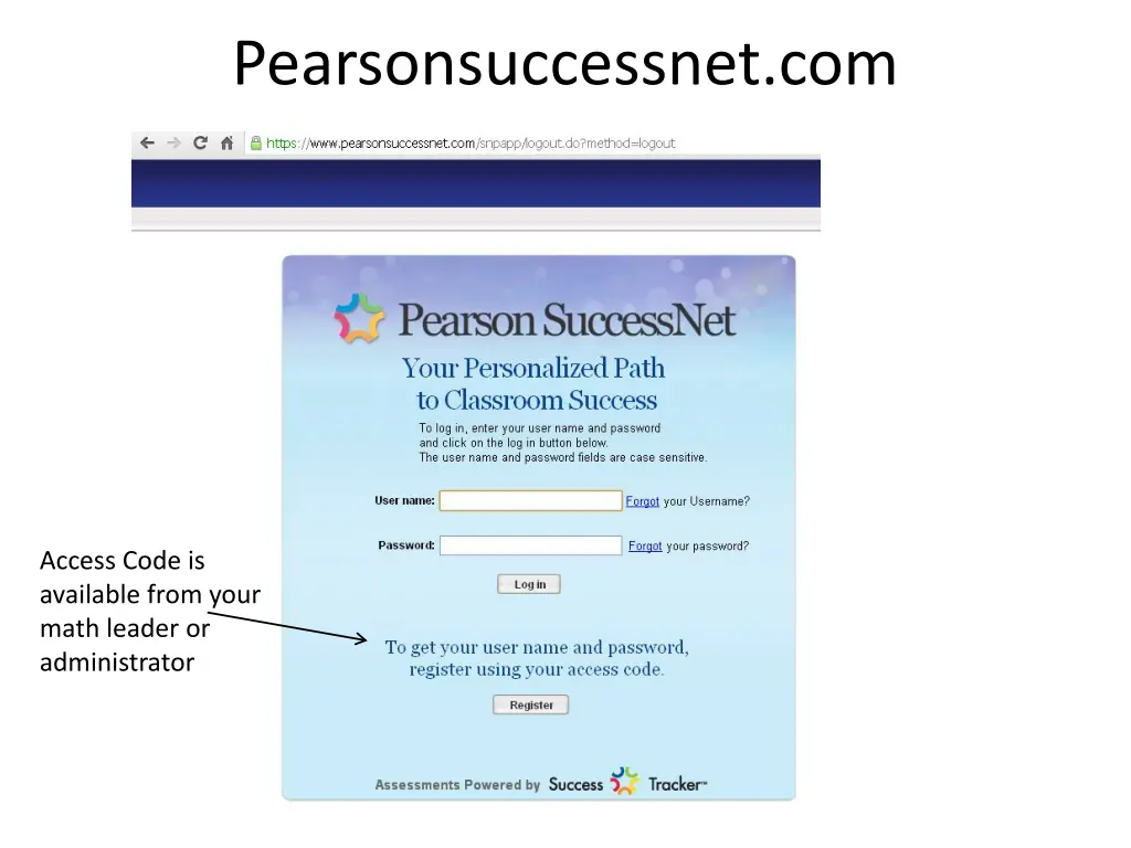 pearsonsuccessnet com