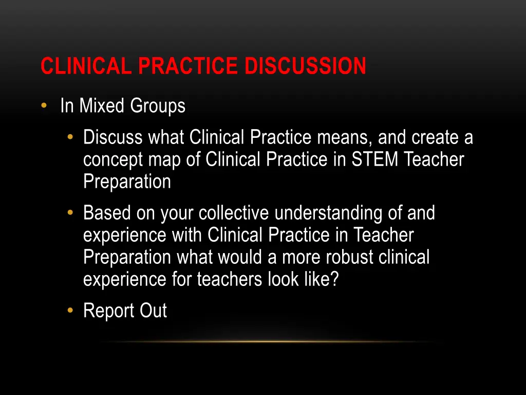 clinical practice discussion