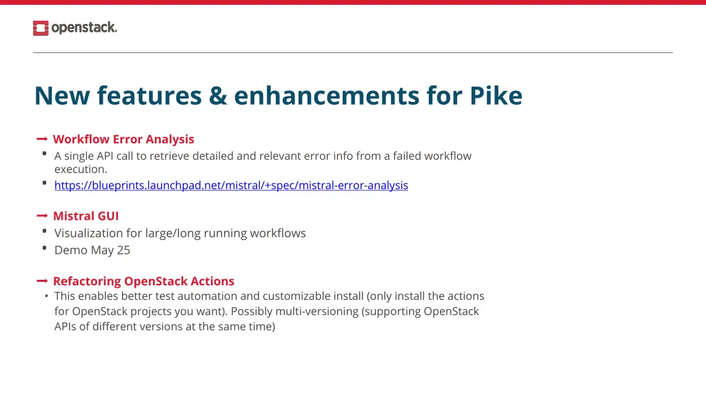 new features enhancements for pike