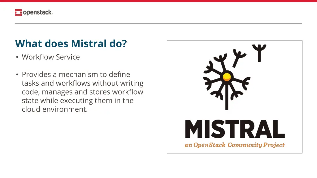 what does mistral do workflow service
