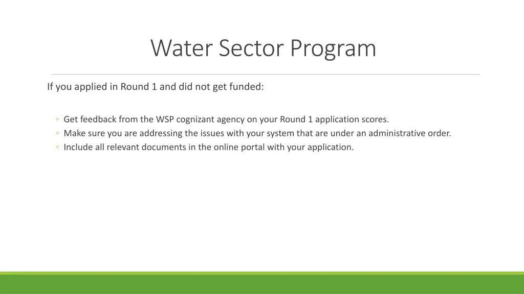 water sector program 5