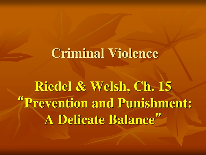 criminal violence