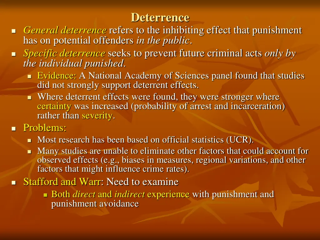 deterrence