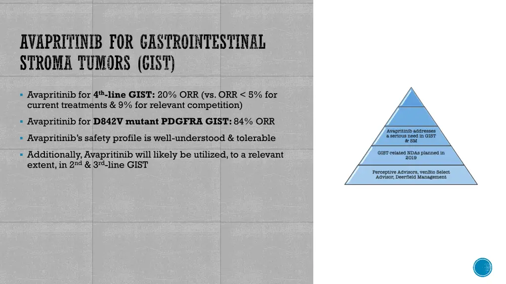 avapritinib for gastrointestinal stroma tumors