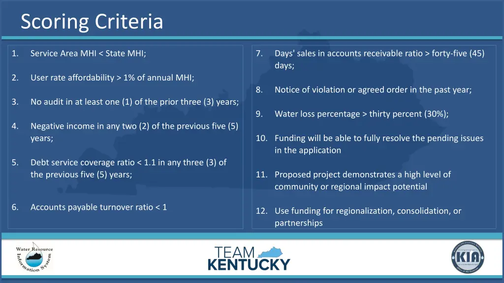 scoring criteria