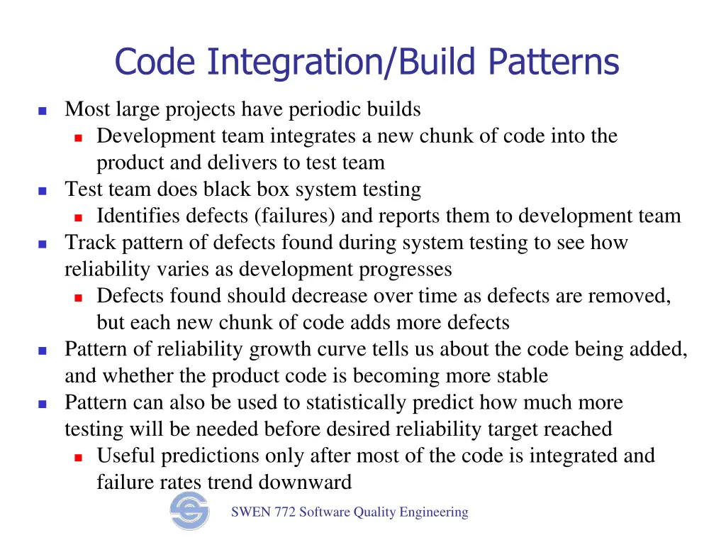 code integration build patterns
