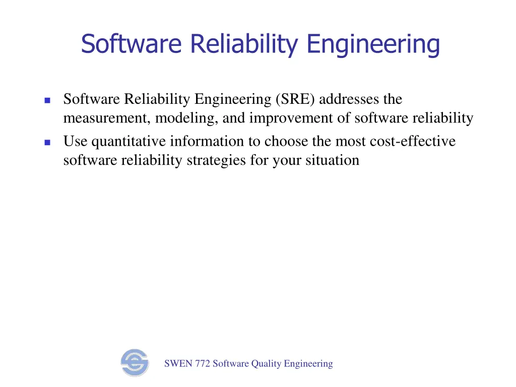 software reliability engineering 1
