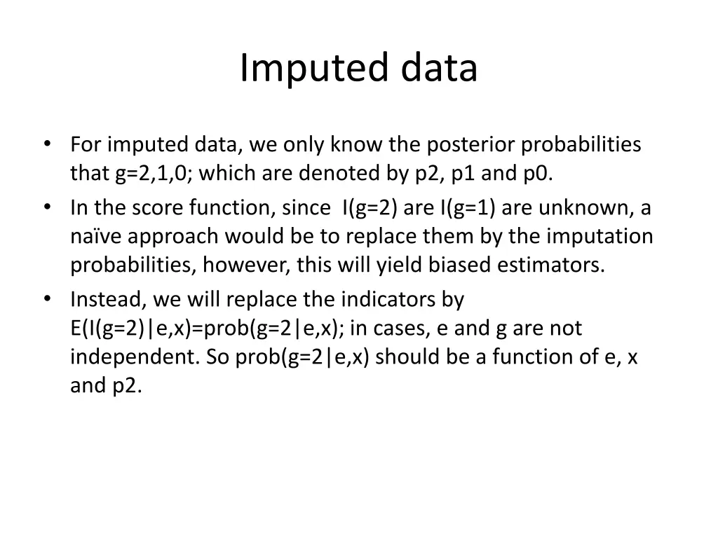 imputed data