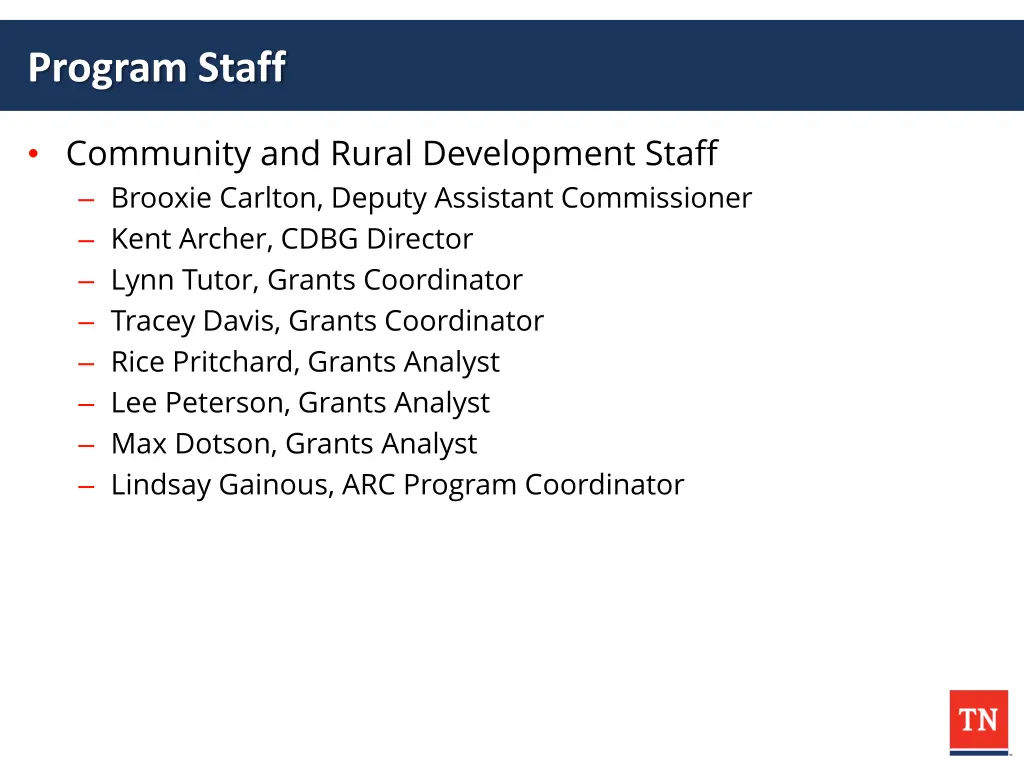 program staff