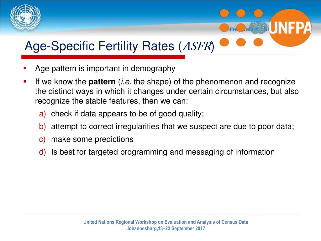 age specific fertility rates asfr 1