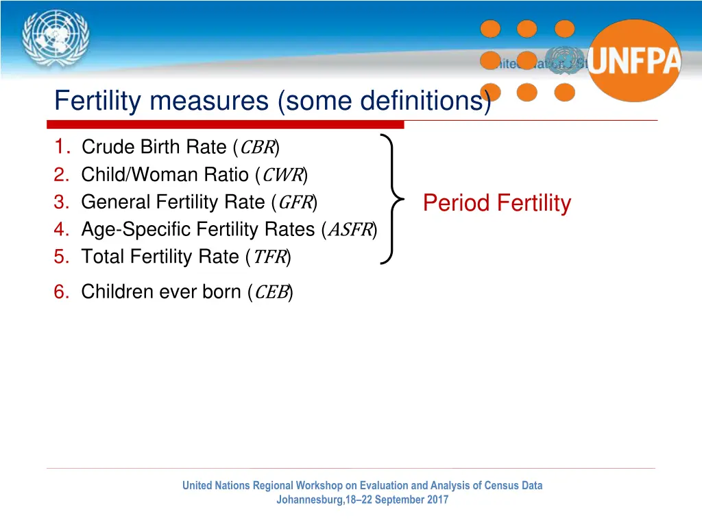 fertility measures some definitions 1