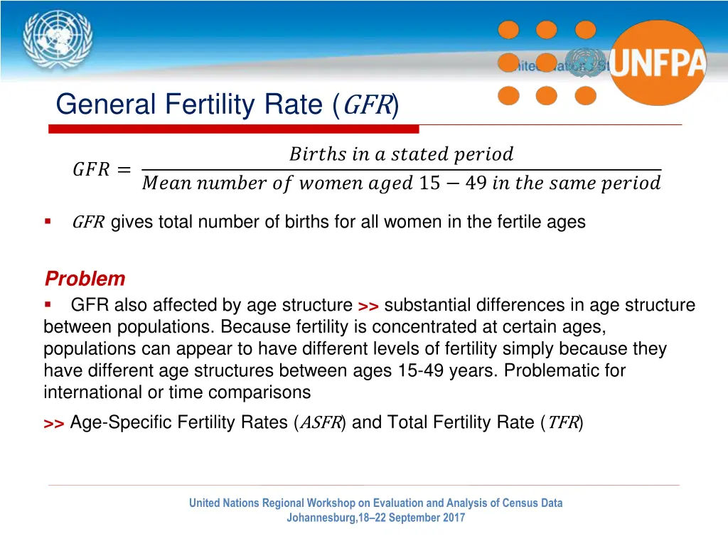 general fertility rate gfr