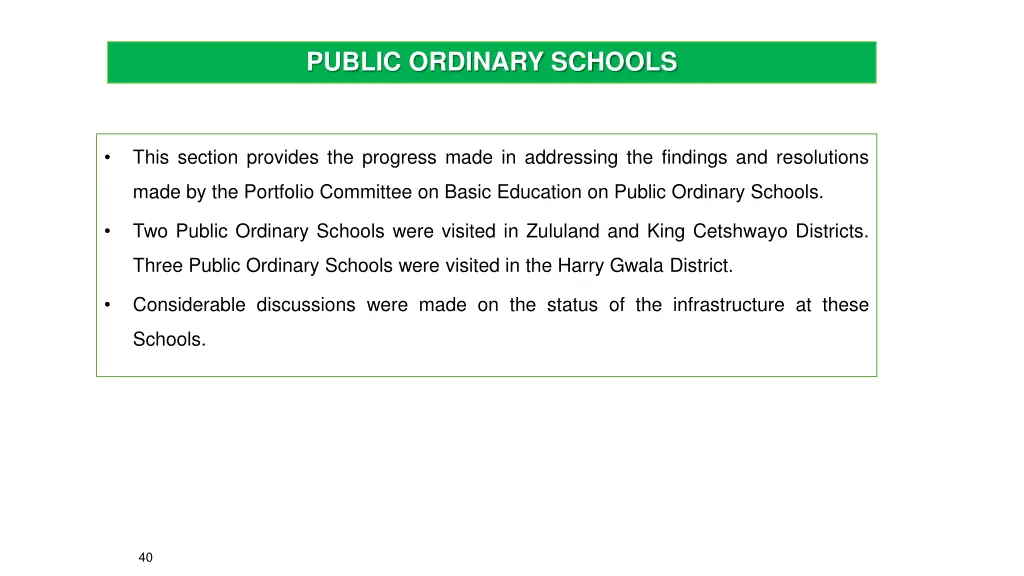 public ordinary schools