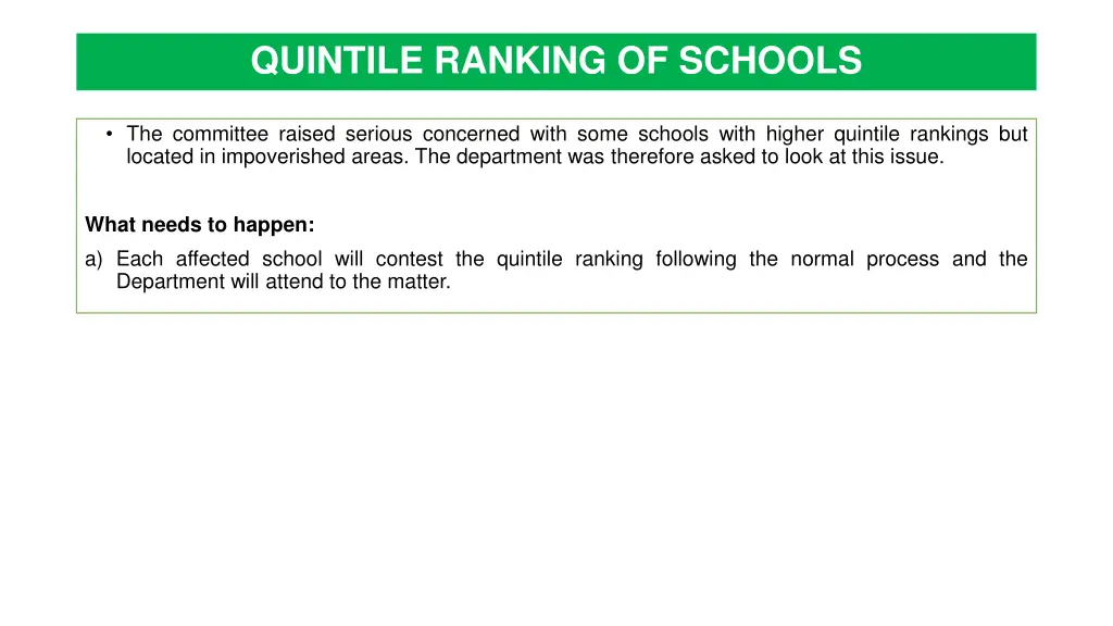 quintile ranking of schools