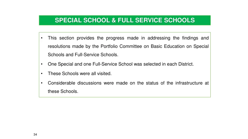 special school full service schools