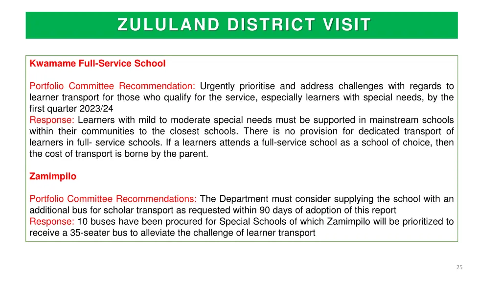 zululand district visit