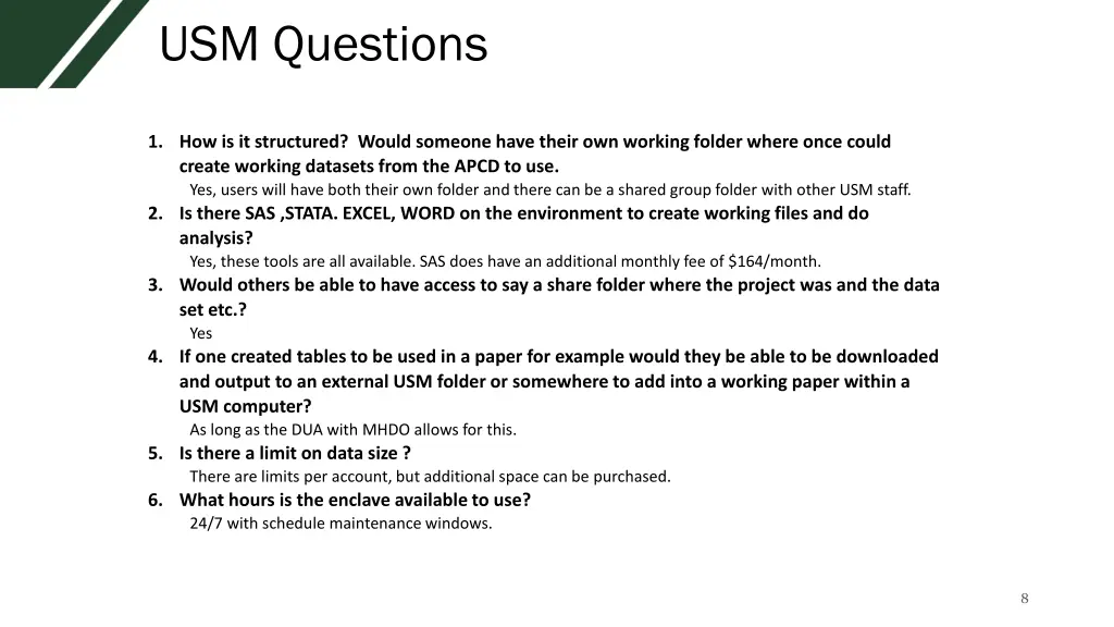 usm questions