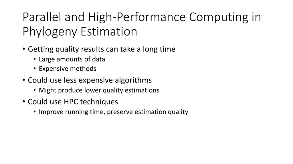 parallel and high performance computing