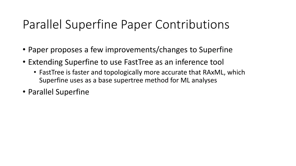parallel superfine paper contributions