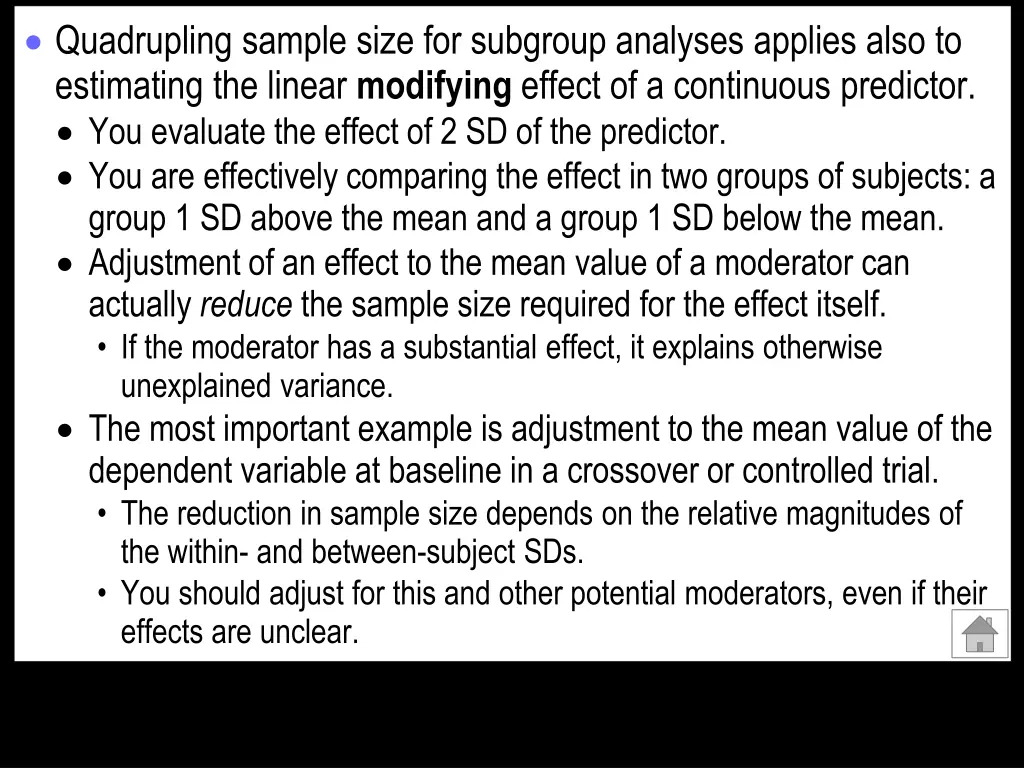 quadrupling sample size for subgroup analyses
