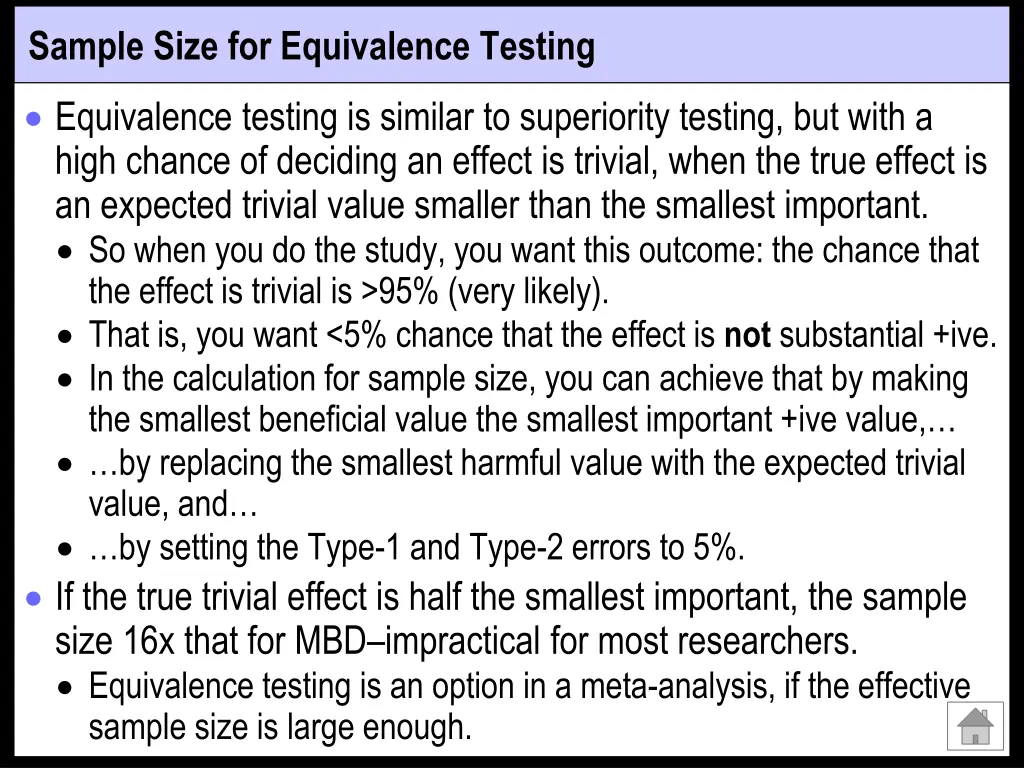 sample size for equivalence testing