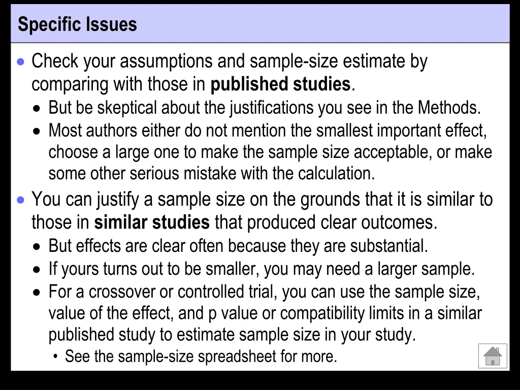 specific issues