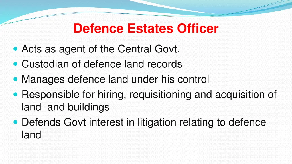 defence estates officer