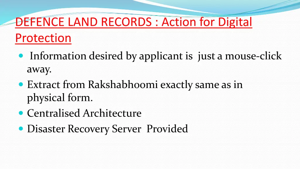 defence land records action for digital protection 1