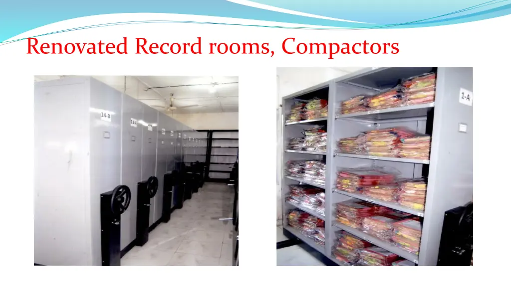 renovated record rooms compactors