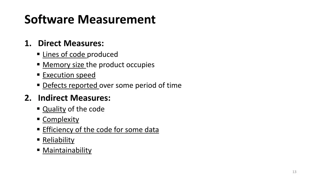 software measurement