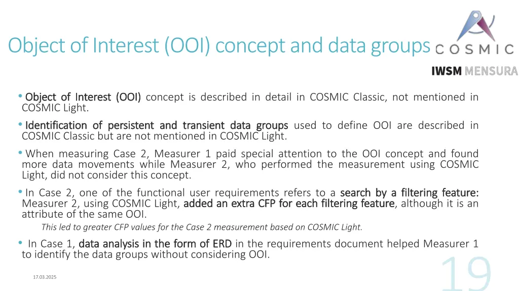 object of interest ooi concept and data groups