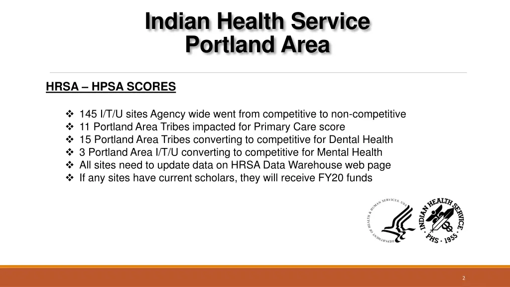indian health service portland area
