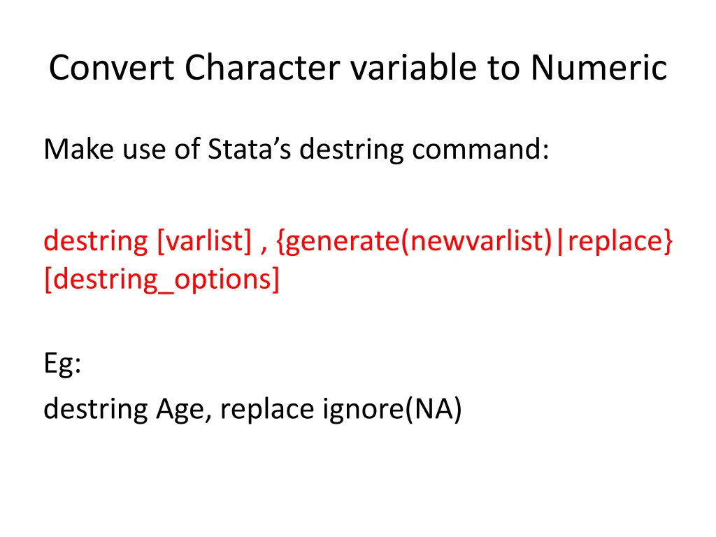 convert character variable to numeric