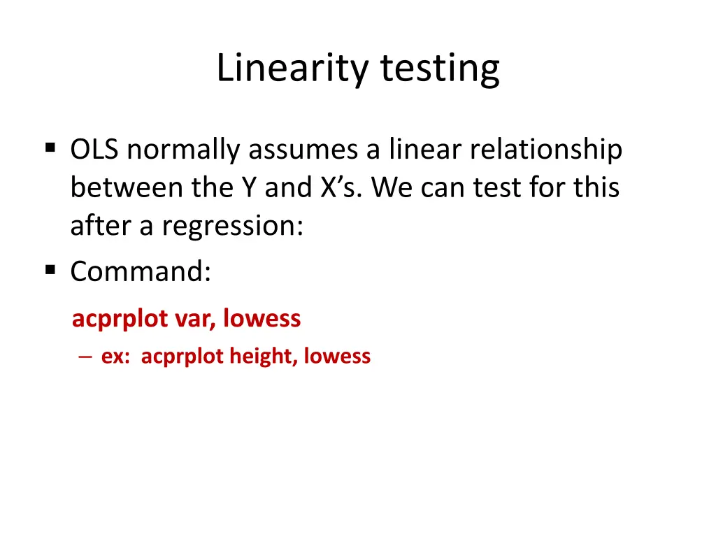 linearity testing