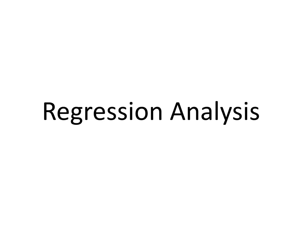 regression analysis