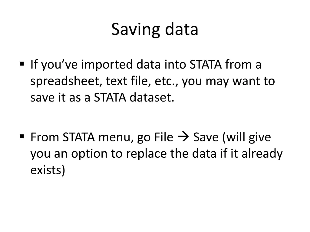 saving data