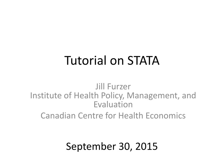 tutorial on stata