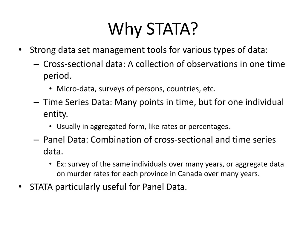 why stata