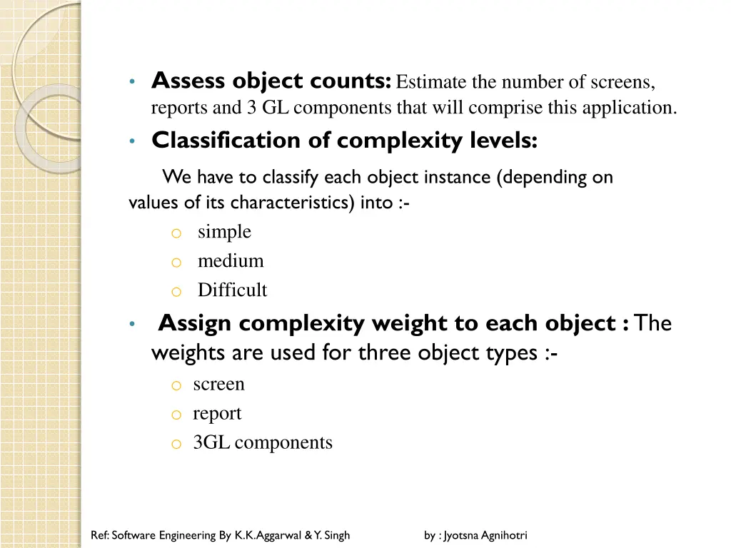 assess object counts estimate the number